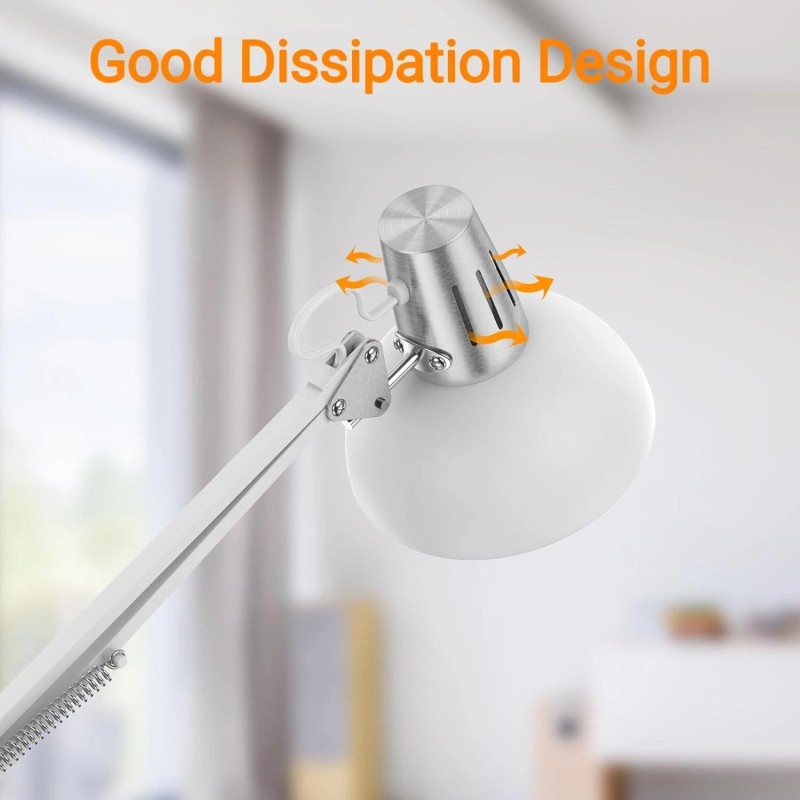 LEPOWER Floor Lamp, Swing Arm Floor Standing Lamp, Industrial Floor