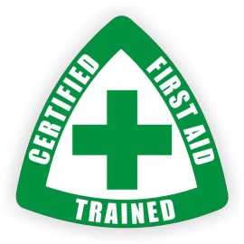 Unbranded/Generic 2pcs Certified First Aid Trained Hard Hat Decals Helmet Stickers Safety CPR