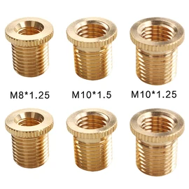 6-Piece Shift Knob Adapter Universal Car Shift Replacement Screws Shift Lever Screws Aluminum Alloy Material Gear Stick Knob Thread Screw Adapter Retainer Suitable for Most Car Shift Knobs M10x1.25