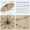 leznazik Folding Umbrella Anti-UV Compact Durable Folding Umbrella Auto Open