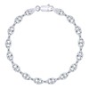 PLANETYS - Hollow Coffee Bean Chain Bracelet Rhodium-Plated 925 Sterling