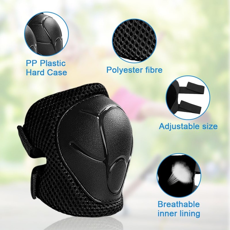 Casenly Children's Knee Pads, 6-in-1 Protective Equipment, Inline Pads, Adjustable