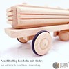Wooden Wheel Made of Beech with Rubber Tyres 140 mm,
