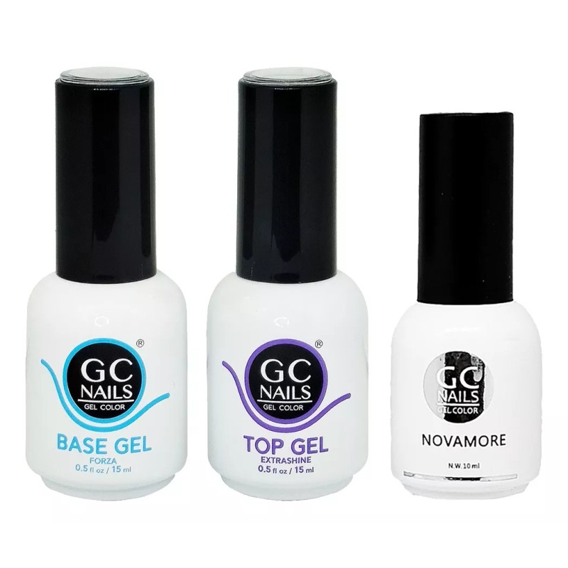 GC Nails Base + Top + Top Mate Gel 3