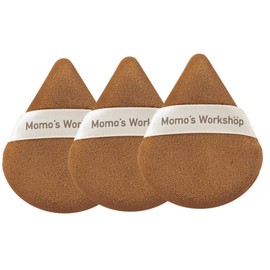Momo's Workshop Velvet Fluffy Powder Puff, Fluffy Makeup Plush Puff for Loose & Pressed Powders, Setting and Baking, Reusable, 3PCS