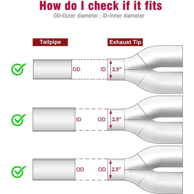 Upower 2.5 Inch Inlet 3.5" Outlet 9.5" Overall Length Polished