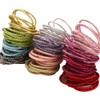 200 Pieces Glitter Ponytail Holders Ponytail Holders Multicolor No Metal