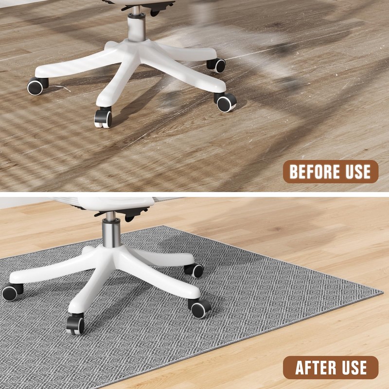 KMAT Office Chair Mat, 36x48in Heavy Duty Hardwood/Tile Floor Protector,