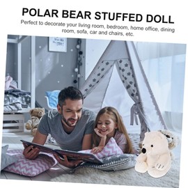 CIYODO Lovely Plush Polar Bear Doll Vivid Cartoon Stuffed for Home Decoration Adorable Animal Present for Adults