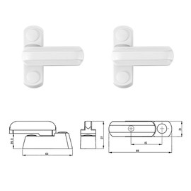 Ewwtrey Pack of 4 Window Security Sash Jammer Locks, Child Safety Window Border Security Locks for UPVC, PVC, Doors, Windows, Home Security - White