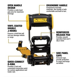 Dewalt Ratchet Tie Down Straps 3300 Lb Break Strength 1.5In X 16' 4Pk