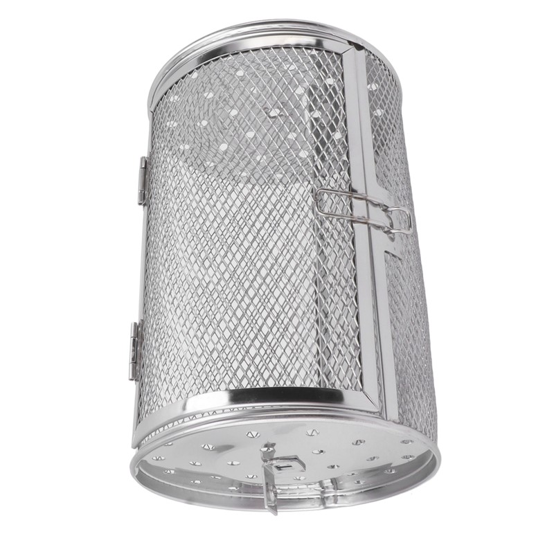 Rolling Grilling Basket Stainless Steel Grill Cage Round Stainless Steel