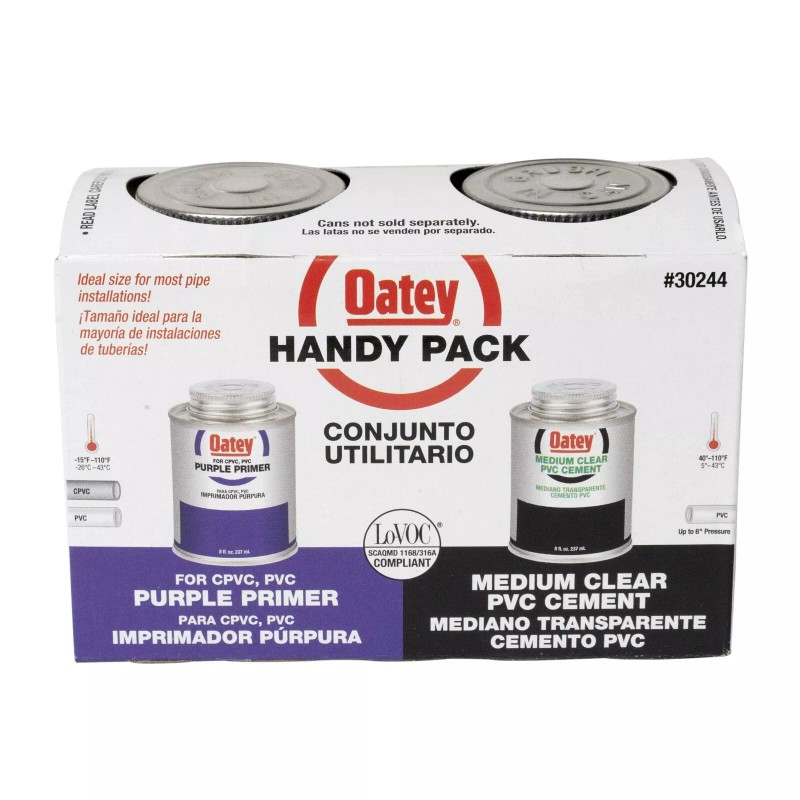 Oatey 30244 8 oz. Medium Clear PVC Cement / 8