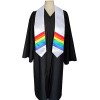 Rainbow Graduation Stole Adult Length 60"Size: 60", Color: White