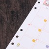 NUOBESTY A5 Refill Paper Colourful Monthly Planner Refills 6 Ring