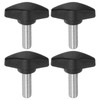 sourcing map 4pcs Tee Wing Knobs Thumb Screws M8 x