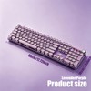 Hnjugfe Purple Retro Typewriter Keyboard, 104 Keys Wired USB with