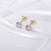 Aeon Jewellery Birthstone Stud Earrings - June Light Amethyst |