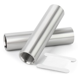 ERGAOBOY 2 Pieces 100 mm 1/4 Inch Internal Thread x 1/4 Inch Female Thread BSP Nipple Cast Pipe 304 Stainless Steel Pipe Fittings