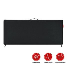 Pcinfuns Outdoor Bench Cushions for Furniture,54 x 18 Inch Waterproof Patio Furniture Cushion, Garden Swing Settee Porch Pads with Handle and Adjustable Strap,Black