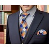 S&W SHLAX&WING Multicoloured Checked Tie Wedding Men's Silk Size, Extra