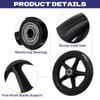4PCS Rubber Wheel Replacement, 6 Inch Wheelchair Wheels for Walkers,Rubber