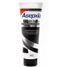 ASEPXIA Carbón Detox Mascarilla Purificante, Remueve puntos negros y exceso de grasa, Ayuda a prevenir granitos, Para piel mixta con imperfecciones, 30 g