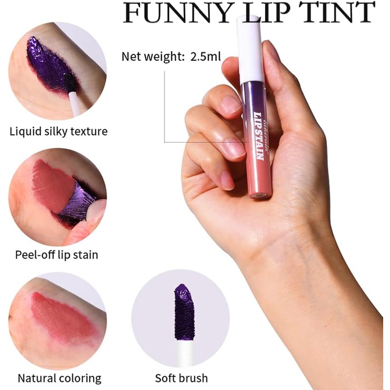 JEMPET Peel-Off Lip Stain Set – 3-piece long-lasting, transfer-proof &