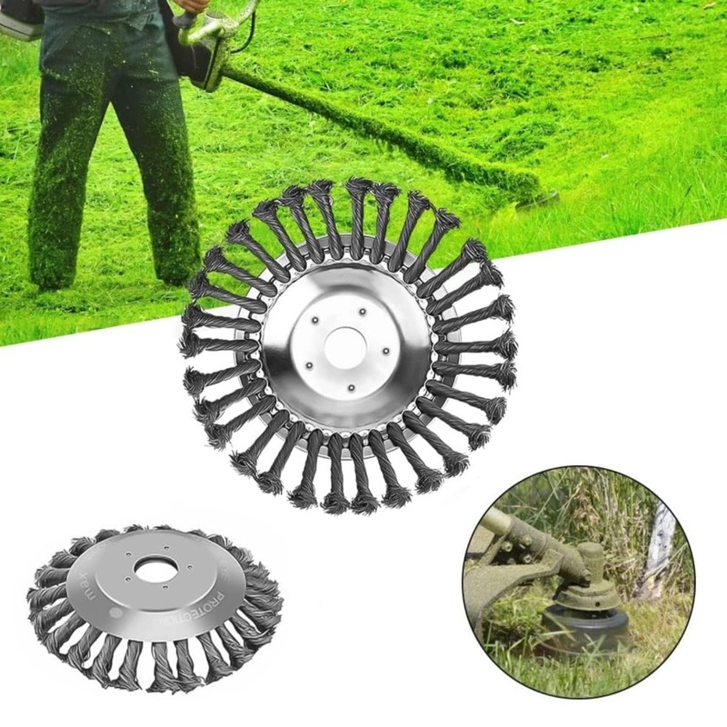 Lyfengdeam 6/8" Weed Brush Steel Wire Trimmer Wheel Garden Lawnmower