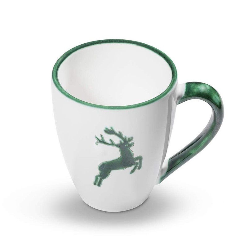 GMUNDNER KERAMIK Breakfast Cup Max Capacity: 0.3 Litres Green Deer