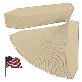TAGKRAFTERS 6" x 7/8" Tan Professional Duty Pot Stakes - 300 Pcs - Plastic Plant Tags and Labels - Nursery Garden Tree Labels Waterproof Writeable | Made in The USA |