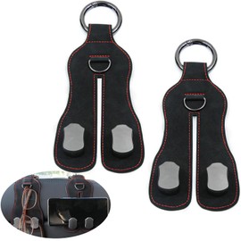Lxoraziy 2 Stück Doppelhaken für Autositzrückseite, Leder Aufbewahrungshaken Auto, Auto Kopfstütze Haken Taschenhaken für Einkaufstaschen, Handtaschen, Auto Zubehör Innenraum Inhaber Haken(Schwarz)