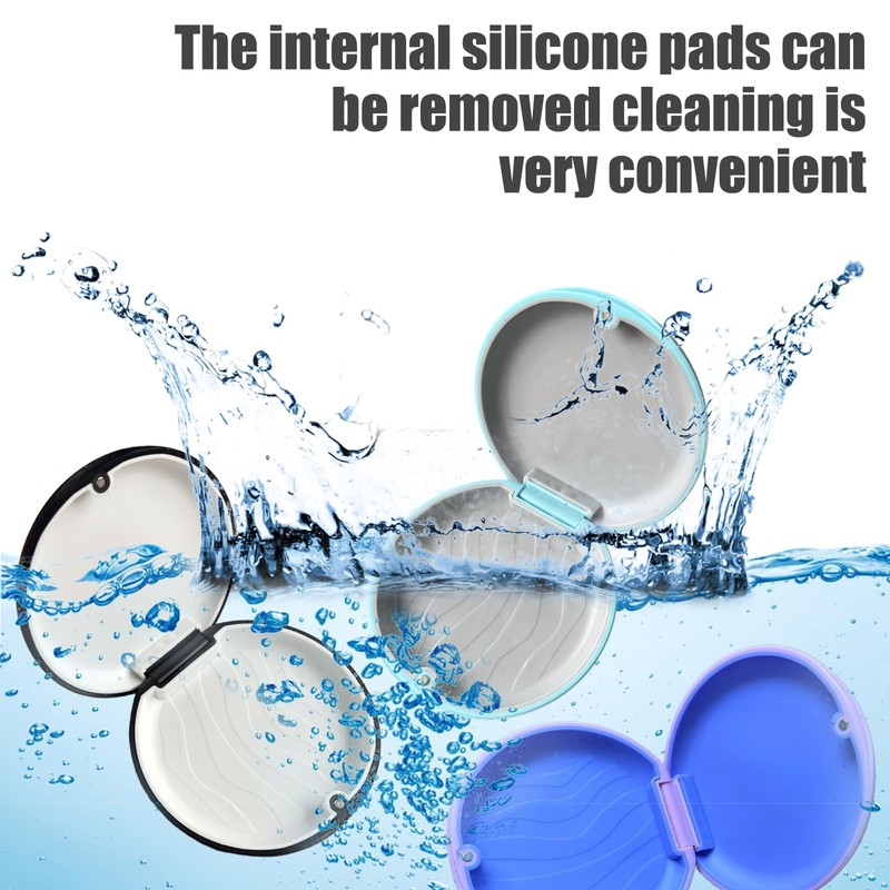 GMHLLES 3 Pcs Retainer Case, Magnetic Closure Portable Aligner case,