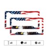 American Flag License Plate Frame 2 Pack, Bald Eagle Patriotic