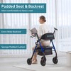 ELENKER All-Terrain Rollator Walker with 8” Non-Pneumatic Wheels, Sponge Padded