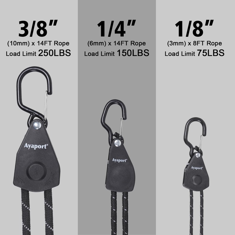 Ayaport Ratchet Rope Tie Downs Kayak Straps with Safety Lock