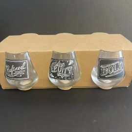 Grasslands Road - Chalkboard Stemless Wine Glasses 16oz Set Of 6