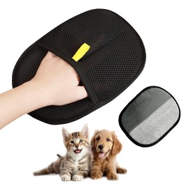 UDEE Pet Hair Removal Glove, Electrostatic Double-Sided Grooming Gloves for Dogs & Cats, Reusable Pet Deshedding Gloves for Carpet, Couch,Clothing and Other Surfaces