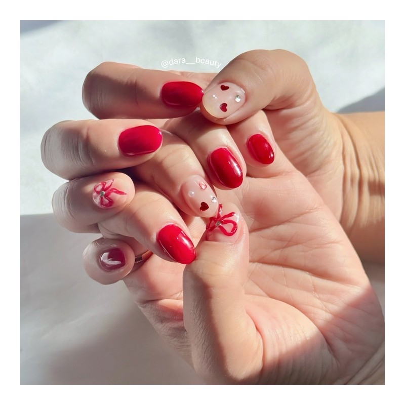Dara Beauty January 2025 Art of the MonthEmbo Ribbon Nail❣