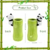 Panda with Bamboo Pencil Holder Cute Panda Ceramic Toothbrush Holder
