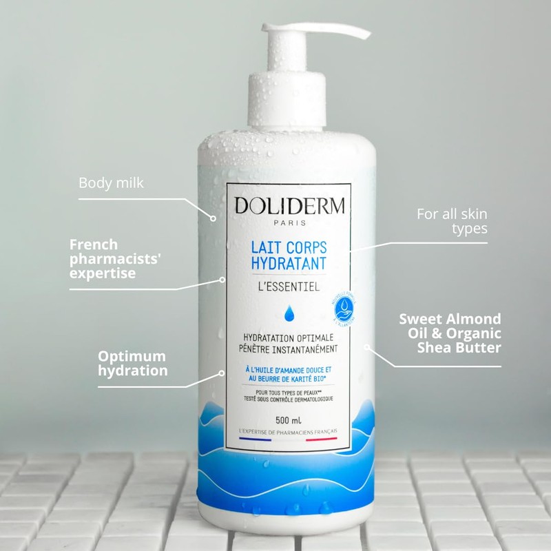 Doliderm Hydrating Body Milk with Organic Shea Butter, Organic Sweet