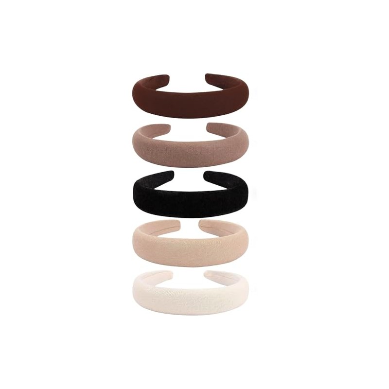 NOGUEZ Set de 5 Diademas Skincare de Esponja Acolchada Bandas