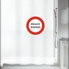 Spirella Plastic Shower Curtain, 180 x 200 cm, Black/Red,