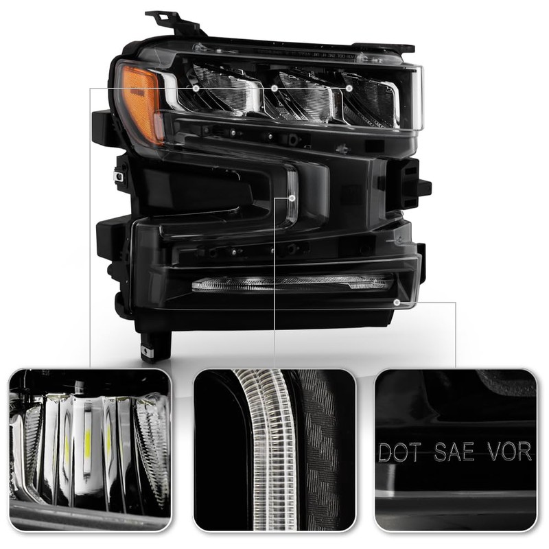 KEEKPO - For 2019 2020 2021 Chevy Silverado 1500 w/Halogen