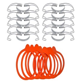 mikken Preserving Set 10 Weck Rings 94 x 108 mm Rubber Rings for Weck Jars 10 cm and 10 Large Metal Clips