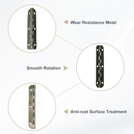 M METERXITY 4-Pack Door Hinges, 2-9/16in (65mm) Electroplated Iron Interior Door Folding Butt 90°Mini Hinges with Screw for Wooden Box/Jewelry Box/Cabinet [Copper Tone]