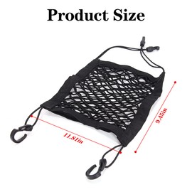 CGEAMDY 3-Layer Car Mesh Organizer, High Flexibility Seat Back Net Bag, Cargo Net, Storage Net for Bottles Purse Tissue Groceries, Barrier of Backseat Kids Pet Storage, Driver Storage Netting Pouch