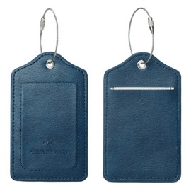 NEYYOS Pack of 2 Suitcase Tags, Waterproof Luggage Tags Made of PU Leather for Travel Bag, Suitcase, Travel Bag, Suitcase Tags, Name Plate, Address Tag, Travel Accessories, Luggage Tags