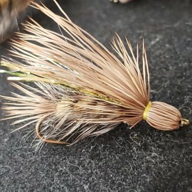 FRONTIER TROUT DRY FLIES RULLING STONE # 8 CUSTOM TIED OLIVE
