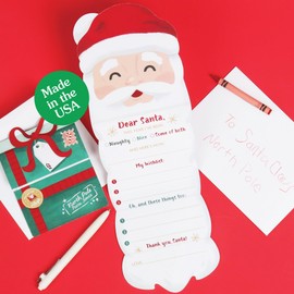 Big Dot of Happiness Letters to Santa Kit, Skin Tone 1, Christmas Wish List, Kids Santa Claus Letter, Letter from Santa, 2 Envelopes,1 Letter to Santa, 1 Letter from Santa
